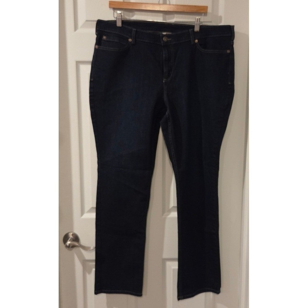 Duluth Trading Daily Denim Slim Leg Jeans Women's 18x31 Dark Wash Stretch
